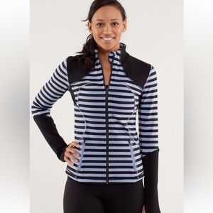Lululemon Forme jacket sea striped polar haze black/black